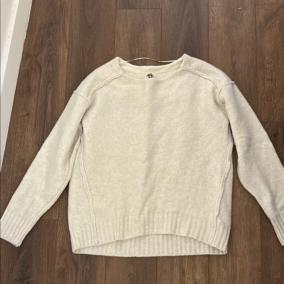 We The Free Sweaters - We The Free Cream Crew Neck Sweater Soft Knit